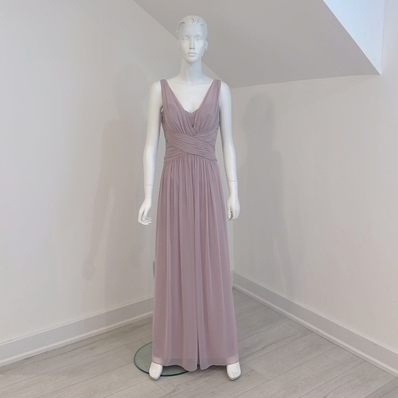 NWT SAMPLE AFTERSIX 6711 size 10 Suede Rose (Lilac/Rose) Lux Chiffon Pristine - Picture 1 of 7